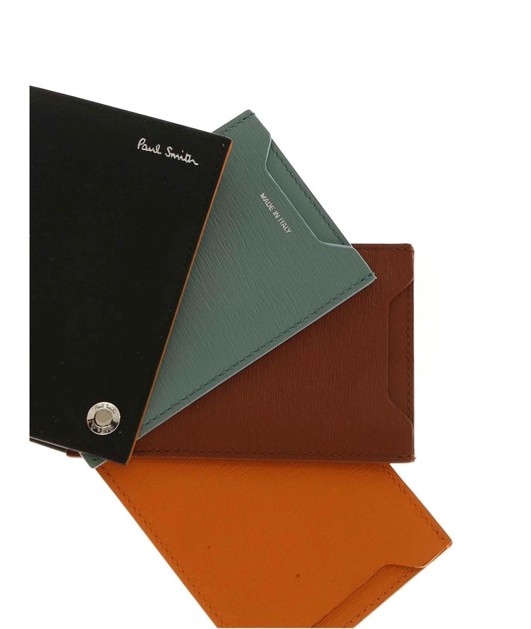 PAUL SMITH Черный кожаный кардхолдер, фото 4