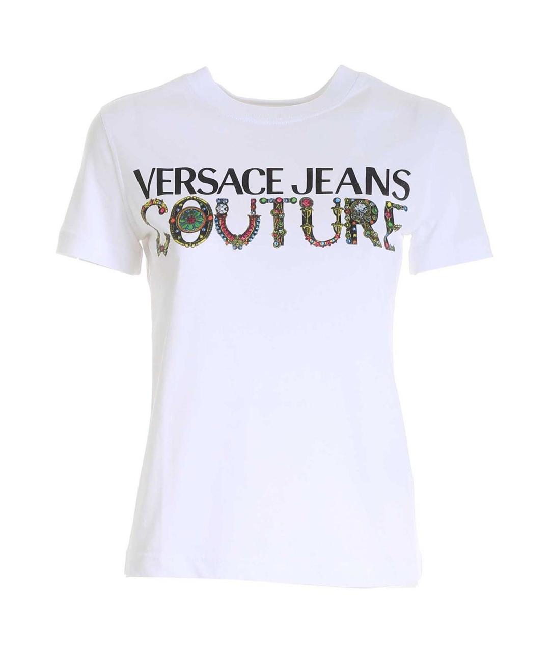 VERSACE JEANS COUTURE Белая хлопковая футболка, фото 1