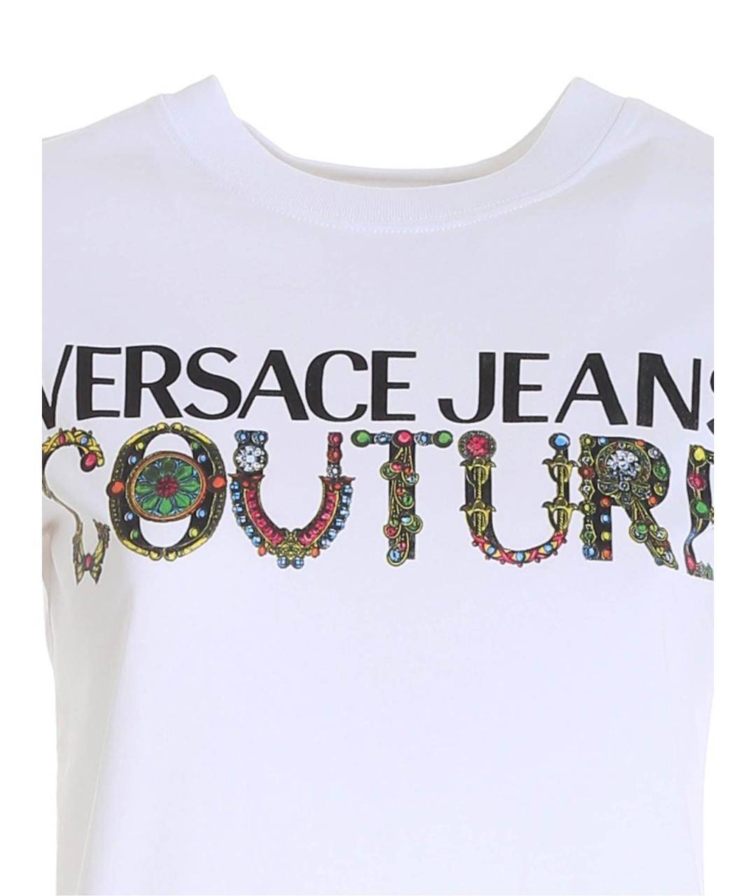 VERSACE JEANS COUTURE Белая хлопковая футболка, фото 3