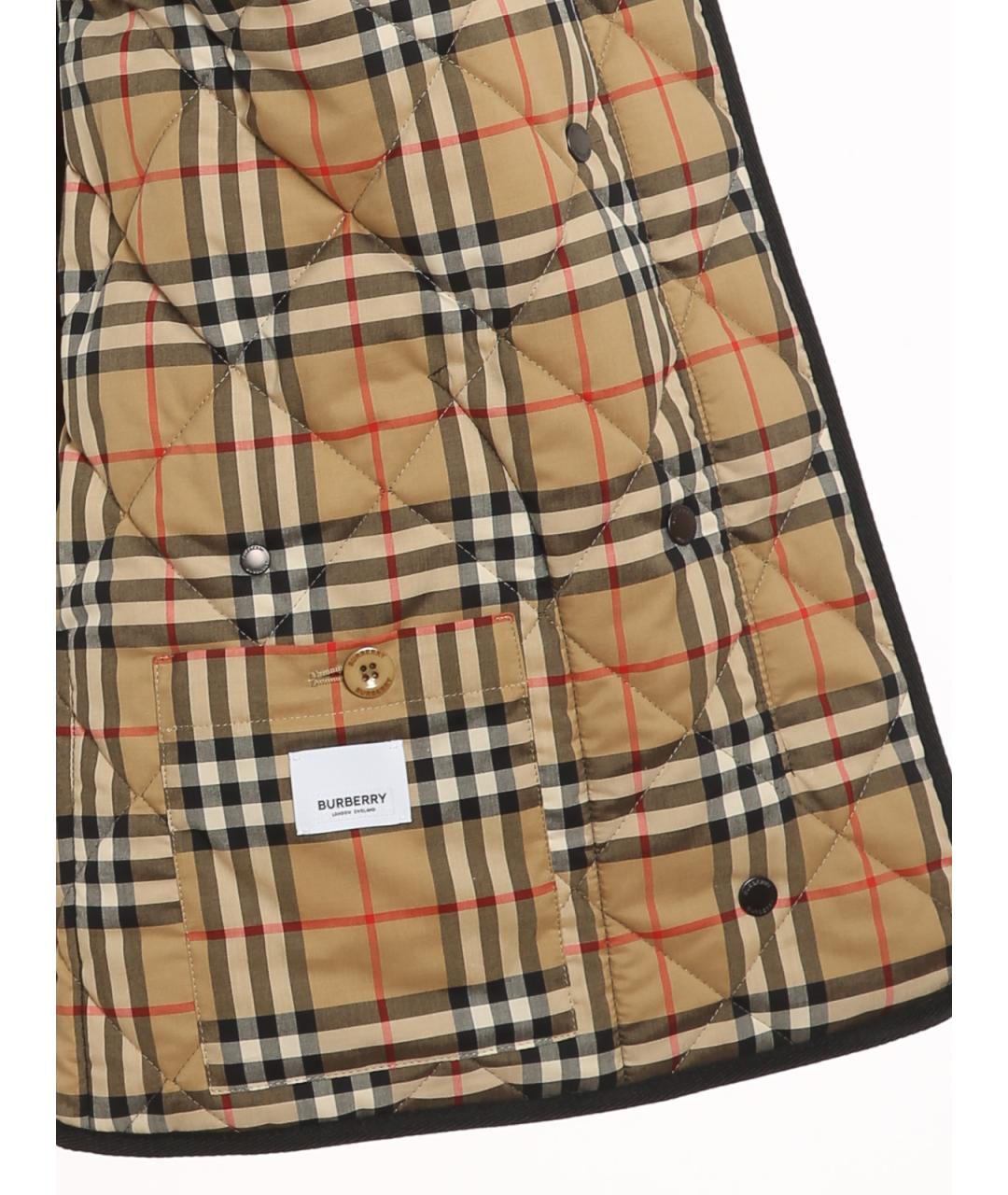 BURBERRY Черная полиамидовая куртка, фото 4