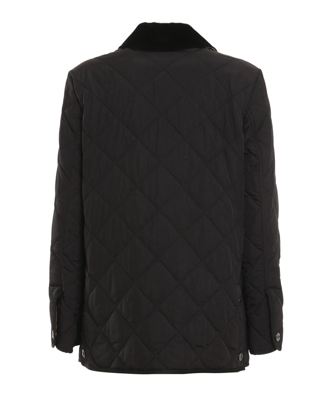 BURBERRY Черная полиамидовая куртка, фото 2