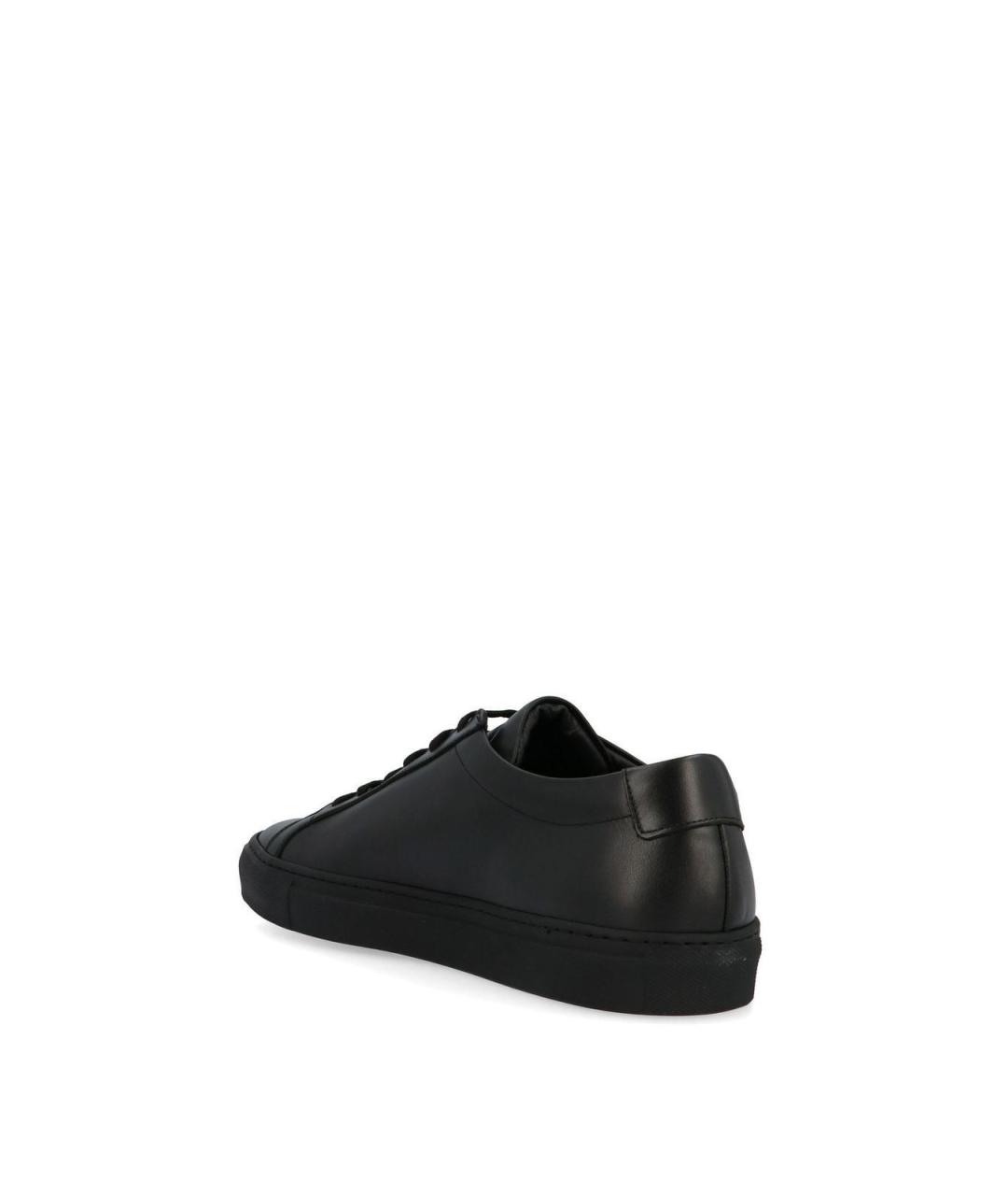 COMMON PROJECTS Черные кожаные низкие кроссовки / кеды, фото 2