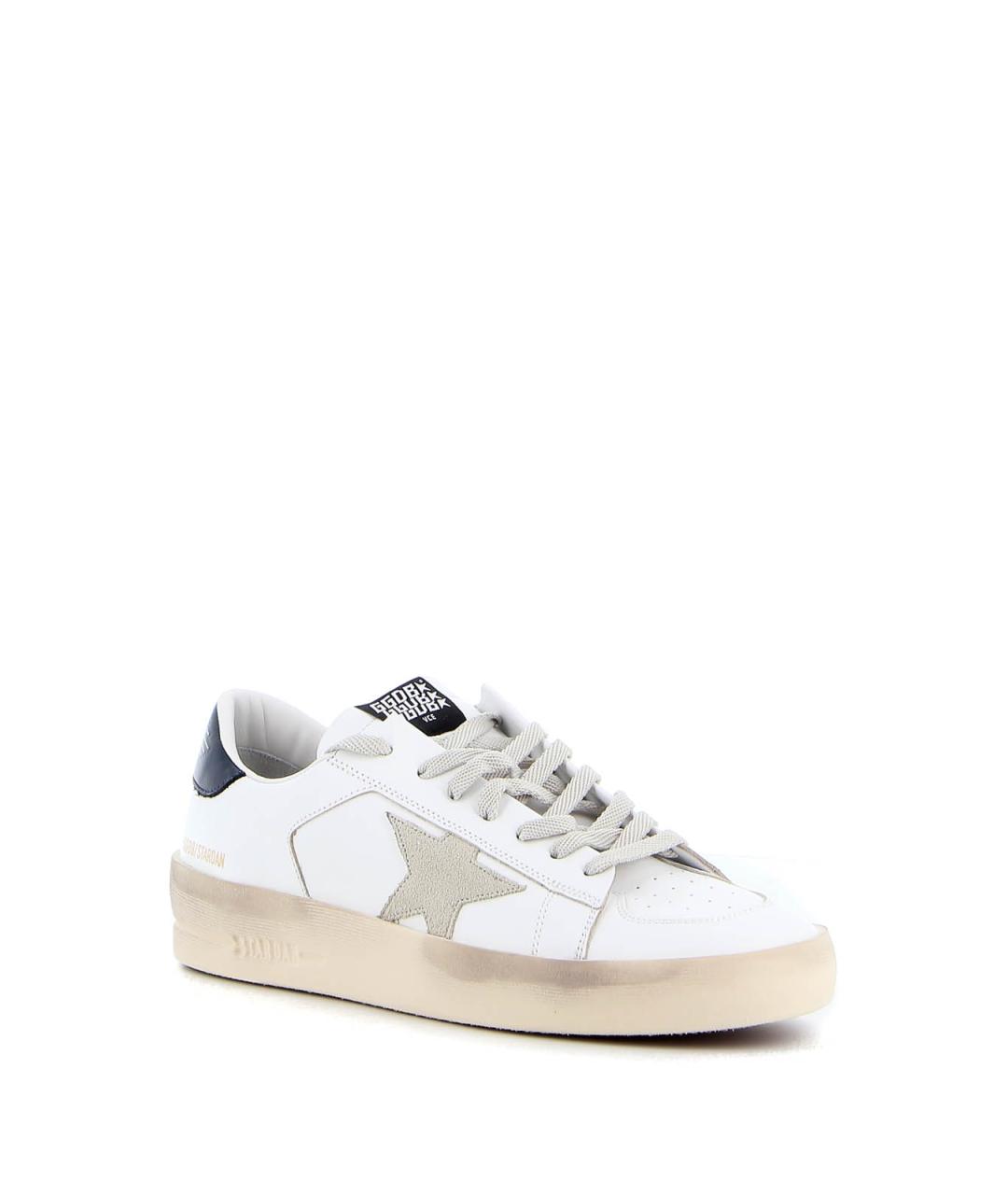 GOLDEN GOOSE DELUXE BRAND Белые кожаные низкие кроссовки / кеды, фото 2