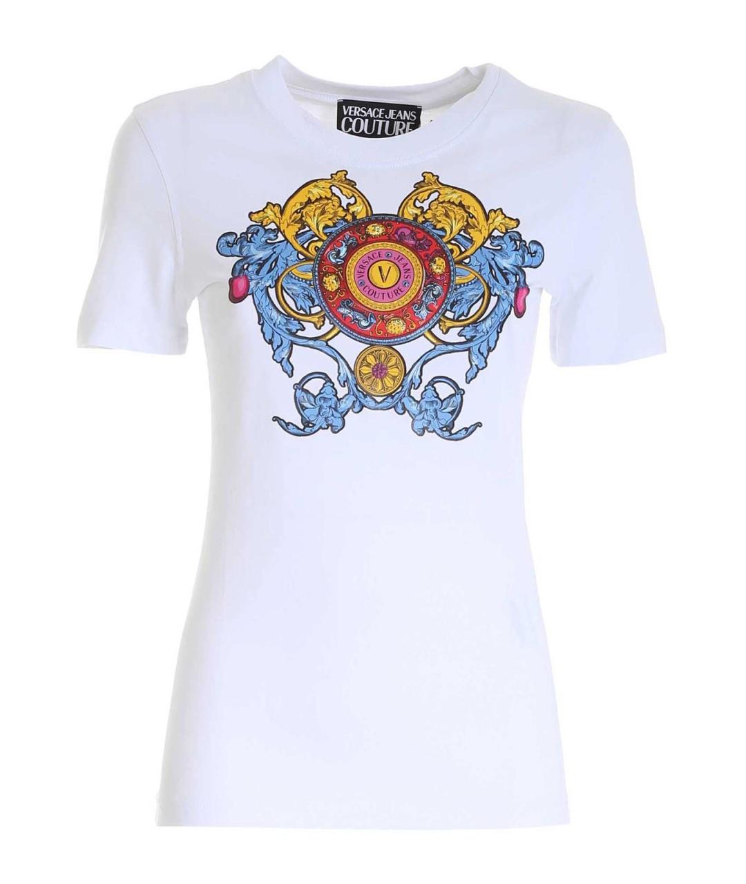 VERSACE JEANS COUTURE Белая хлопковая футболка, фото 1