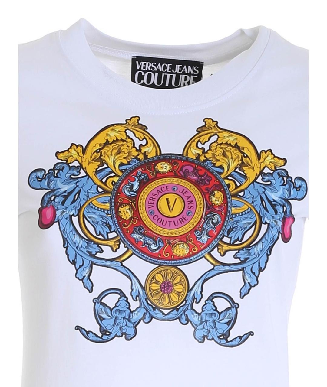 VERSACE JEANS COUTURE Белая хлопковая футболка, фото 3