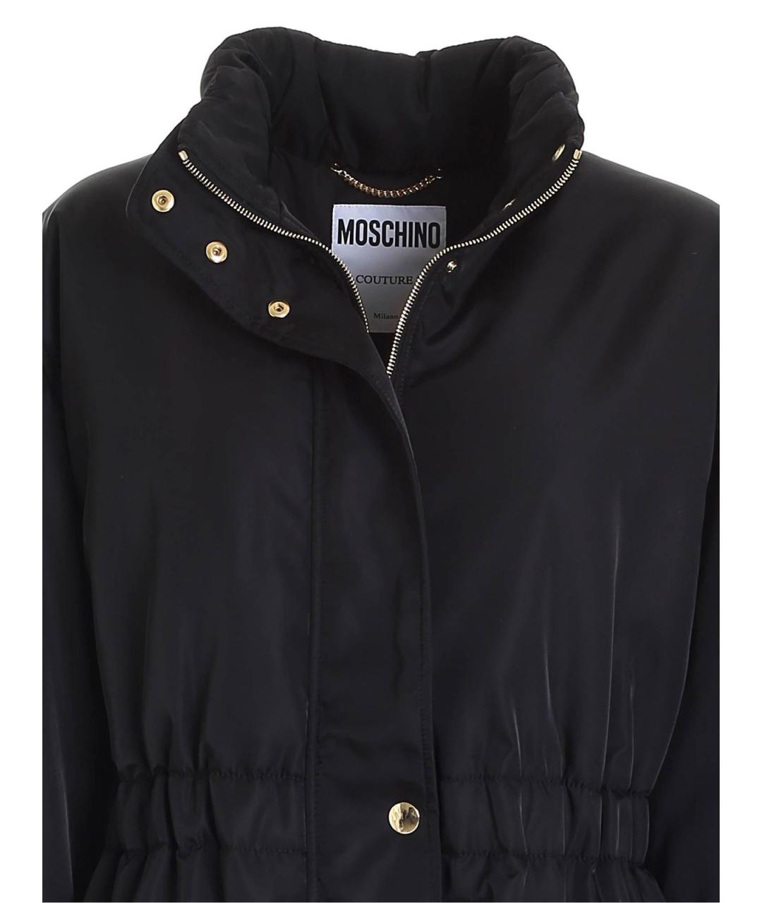 MOSCHINO Черная полиэстеровая парка, фото 3