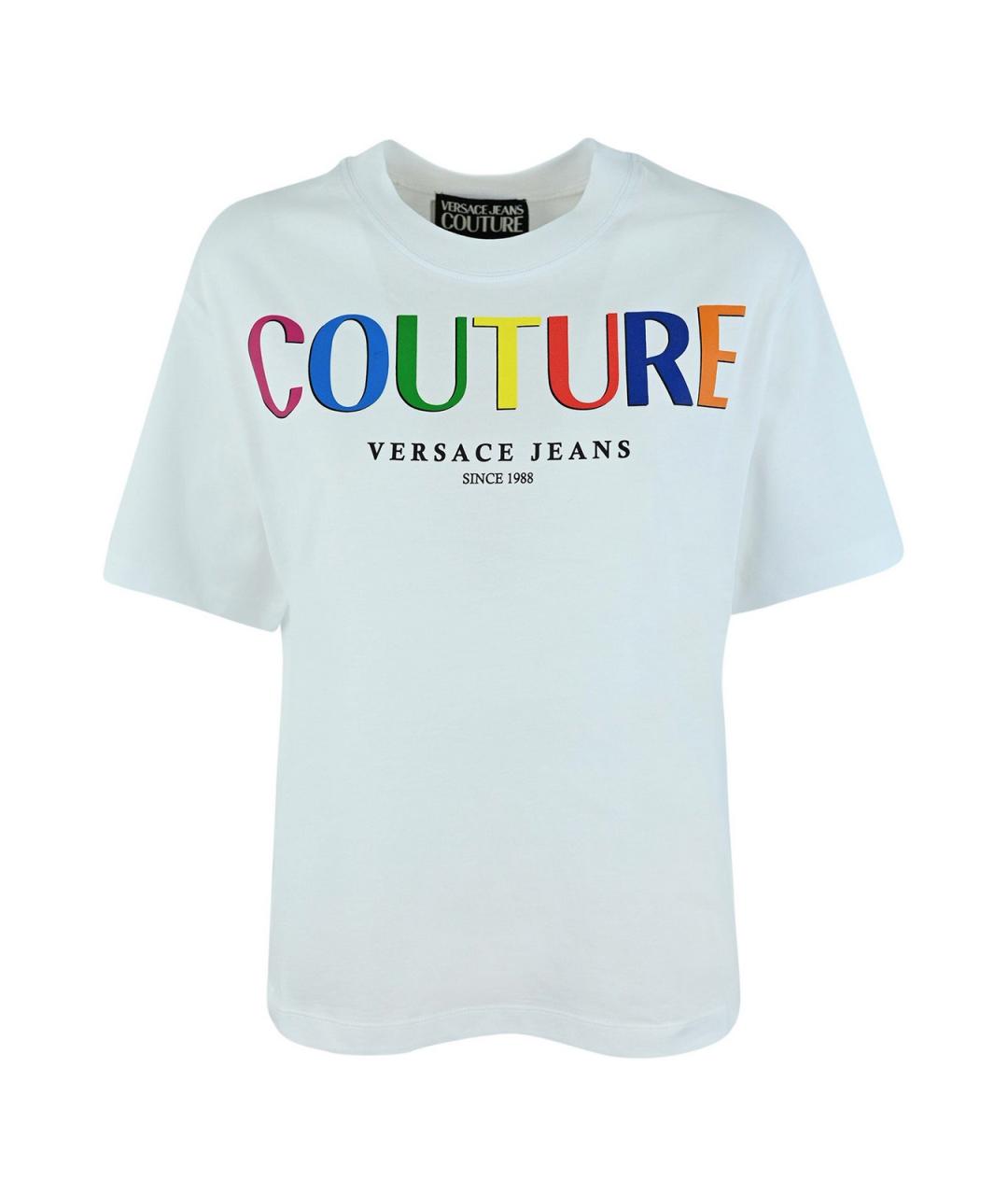 VERSACE JEANS COUTURE Белая хлопковая футболка, фото 1