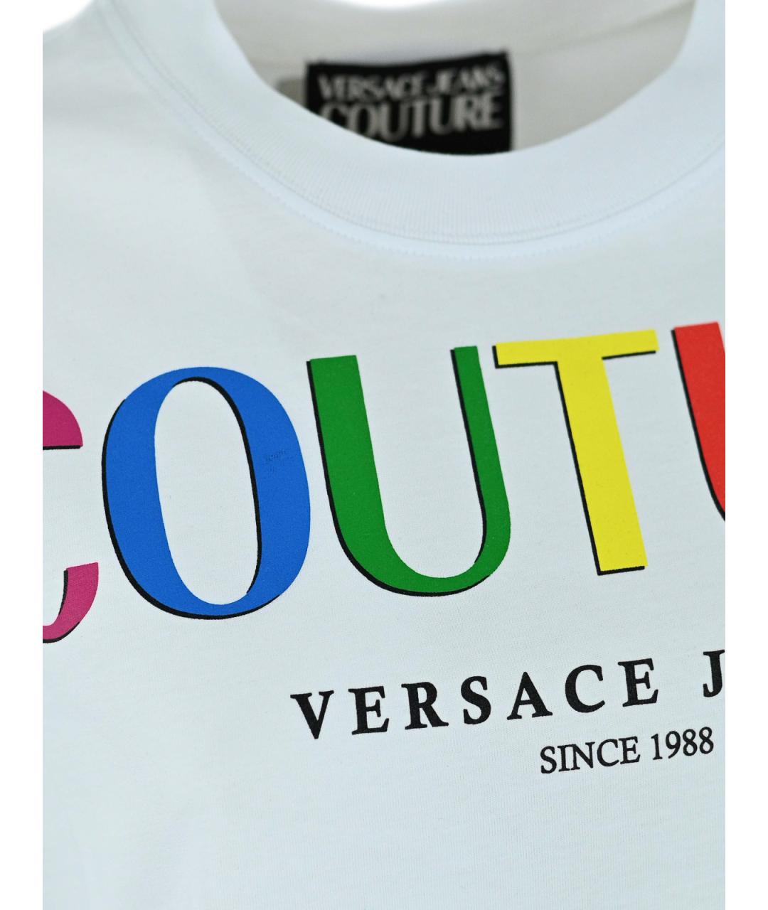 VERSACE JEANS COUTURE Белая хлопковая футболка, фото 3