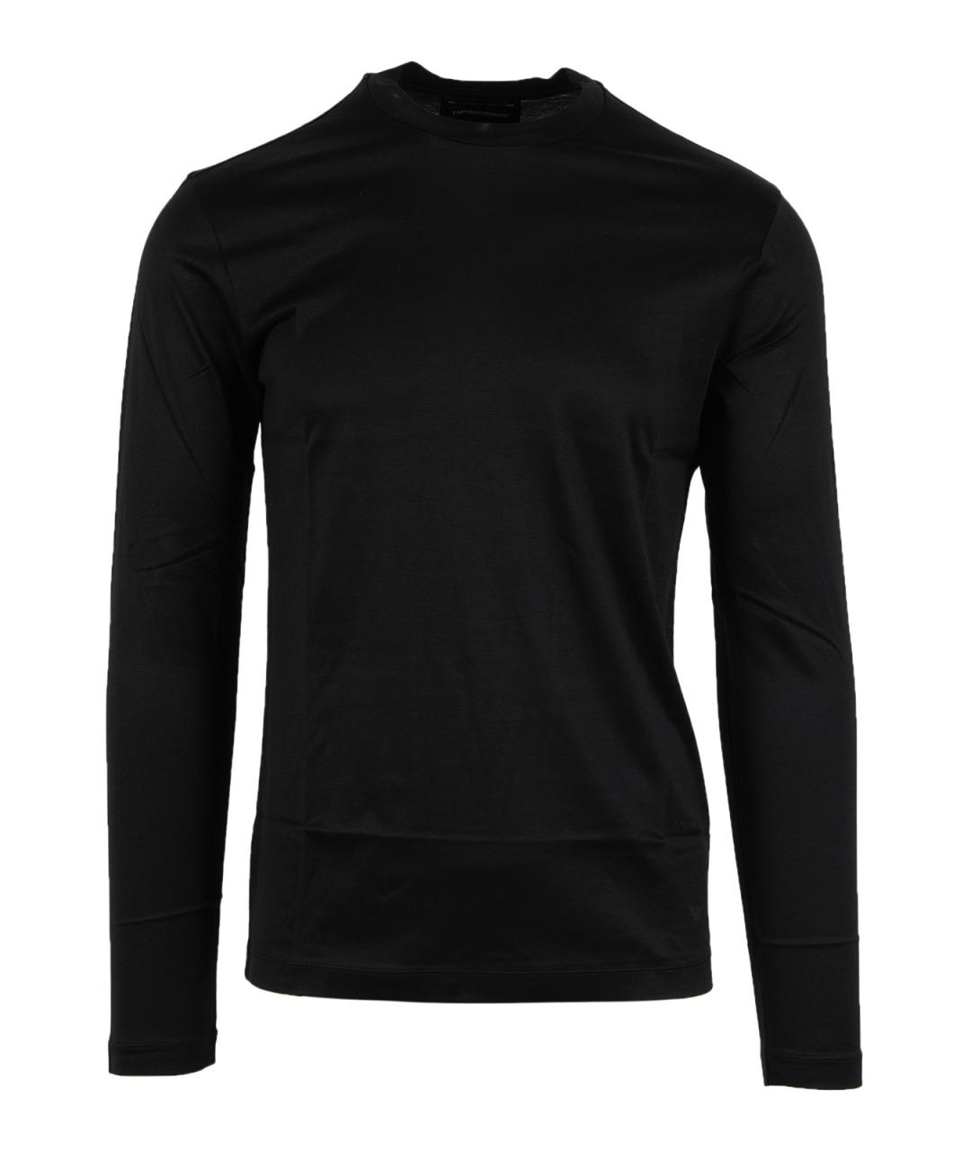 EMPORIO ARMANI Черная хлопковая футболка, фото 1
