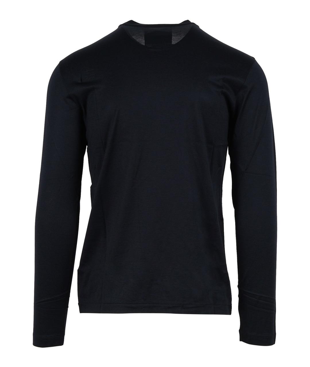 EMPORIO ARMANI Синяя хлопковая футболка, фото 2