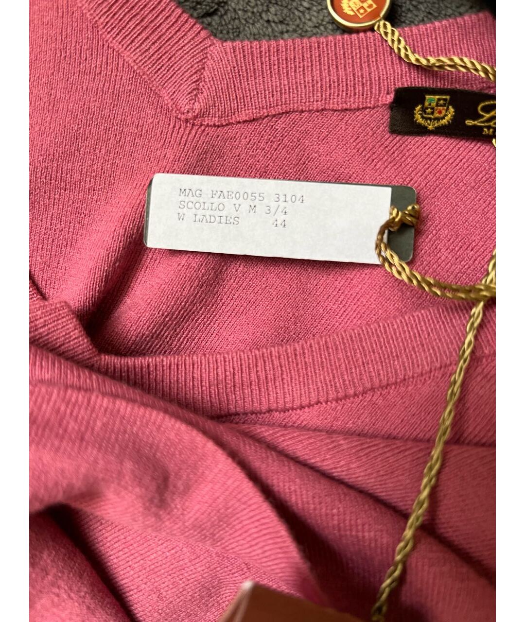 LORO PIANA Розовый хлопковый джемпер / свитер, фото 6
