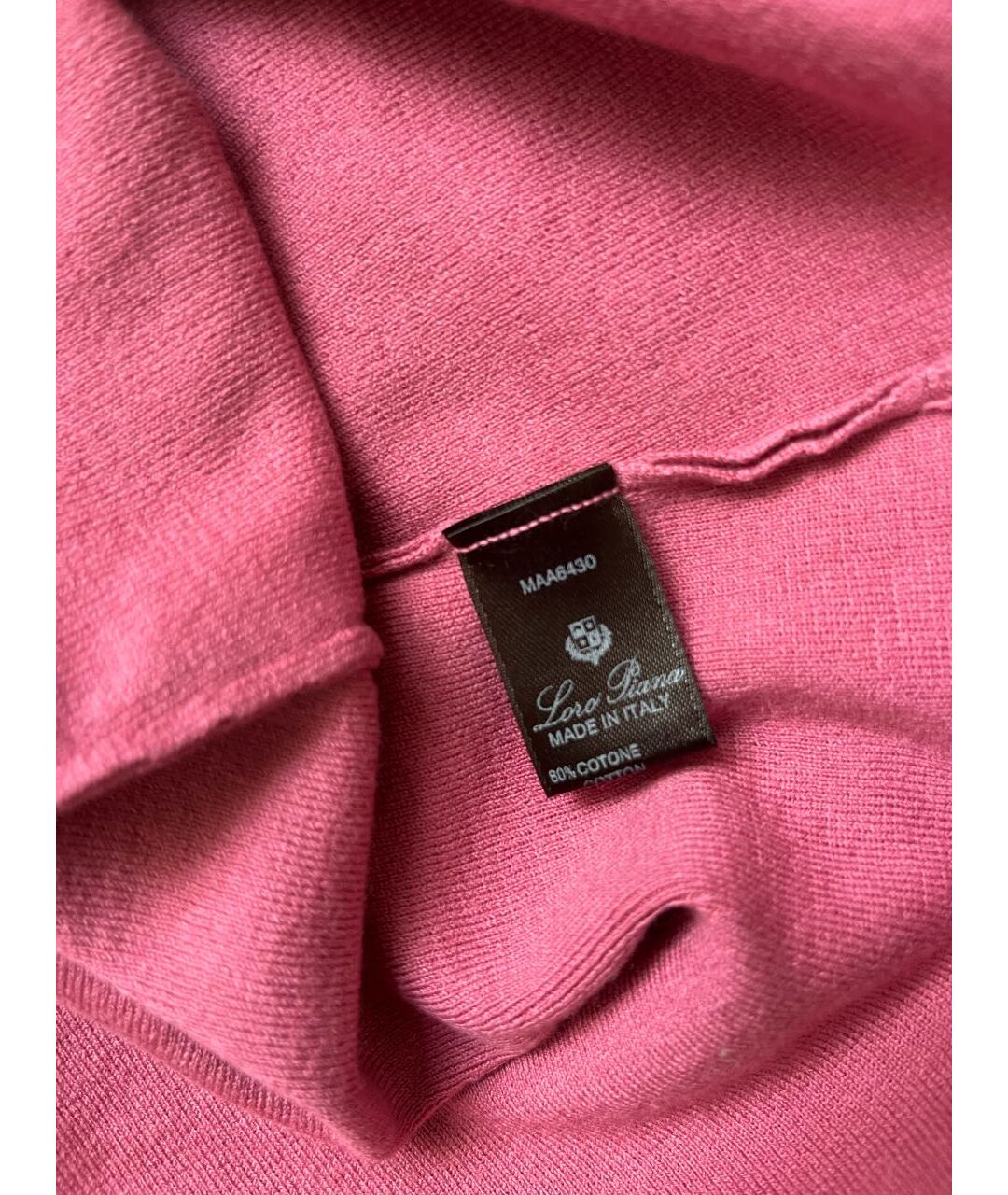 LORO PIANA Розовый хлопковый джемпер / свитер, фото 5