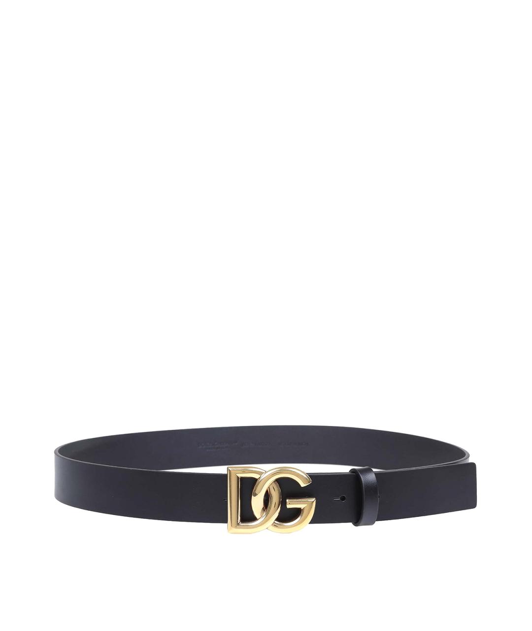 DOLCE&GABBANA Черный кожаный ремень, фото 1