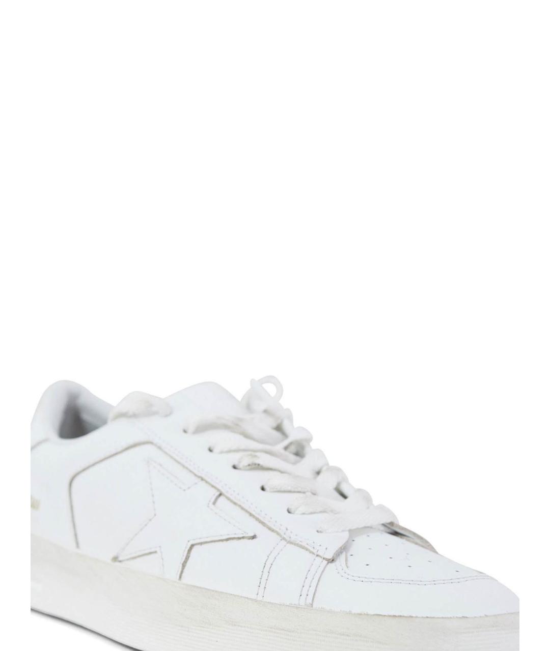 GOLDEN GOOSE Белые кожаные кроссовки, фото 4