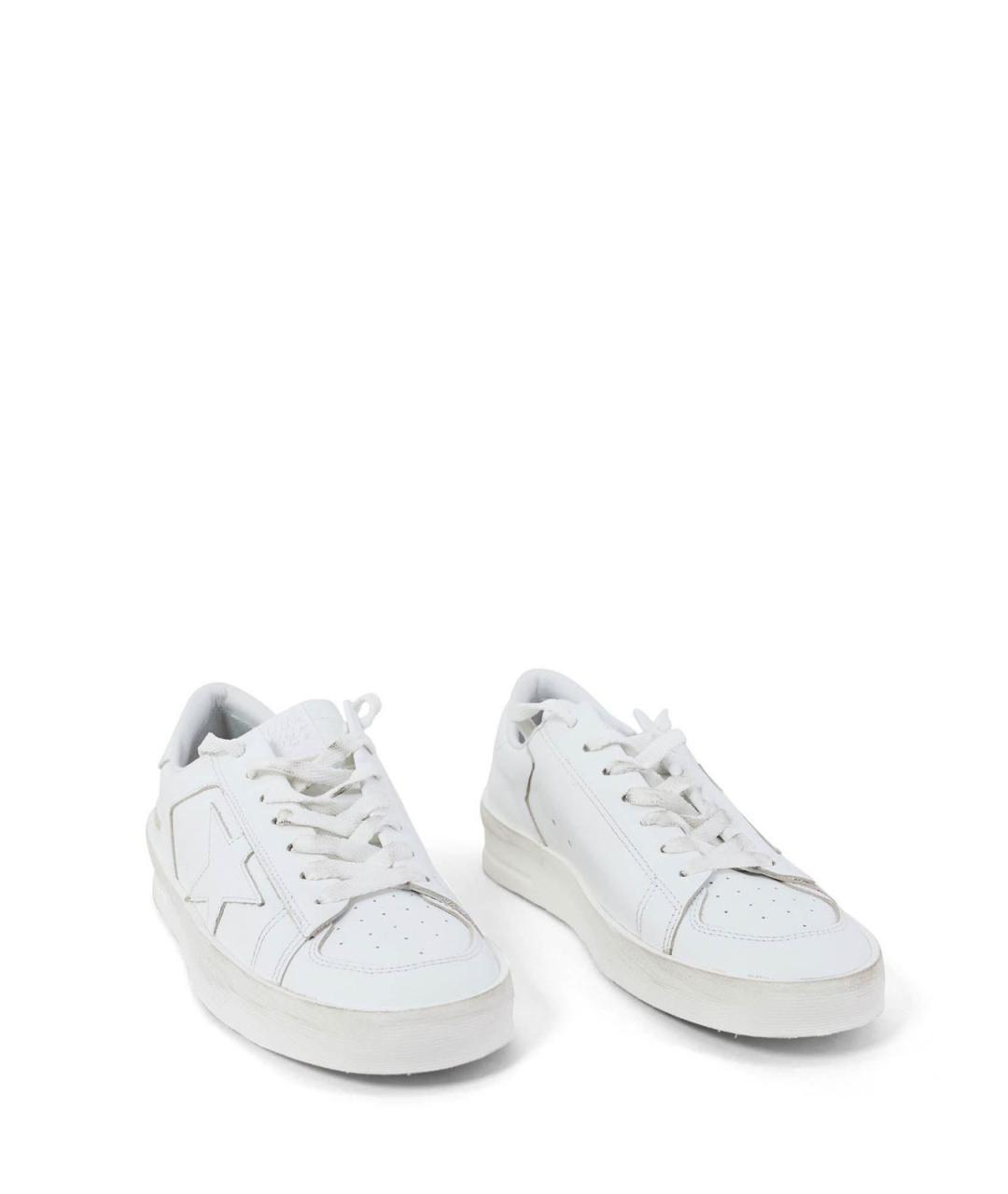GOLDEN GOOSE Белые кожаные кроссовки, фото 3