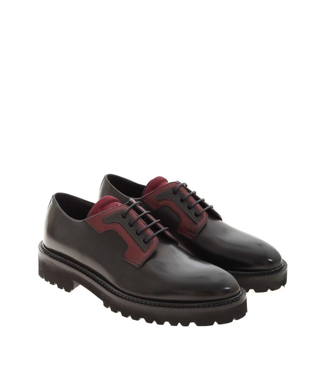 PAUL SMITH Черные кожаные брогги и оксфорды, фото 2