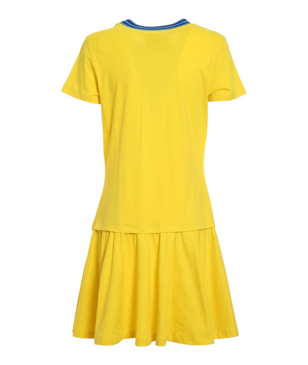 MOSCHINO Желтое хлопковое повседневное платье, фото 2