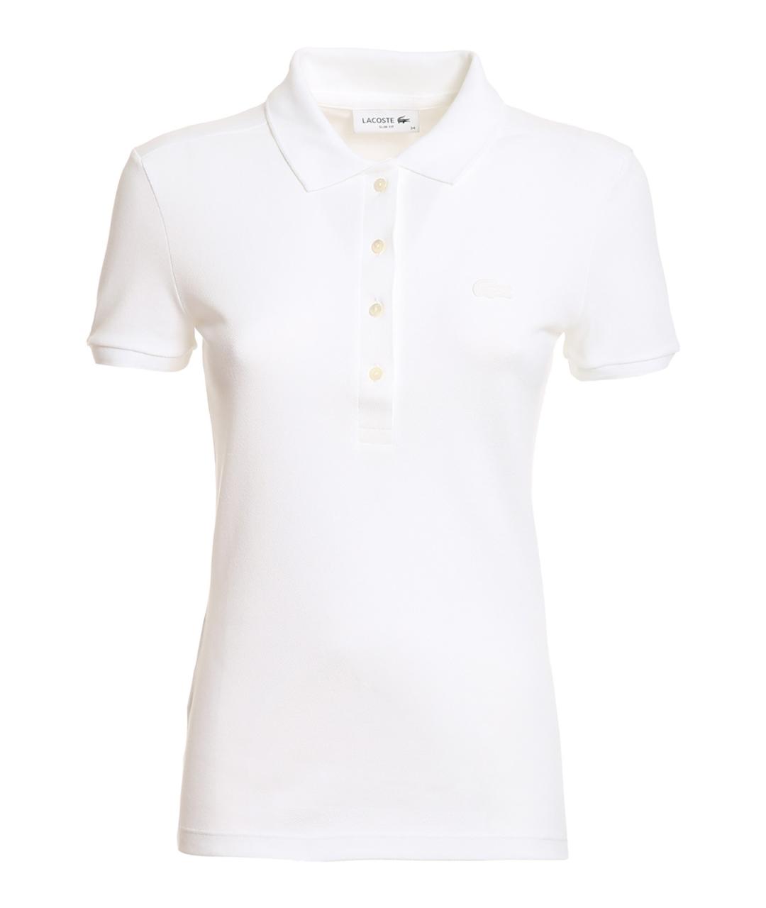 LACOSTE Белая хлопковая футболка, фото 1