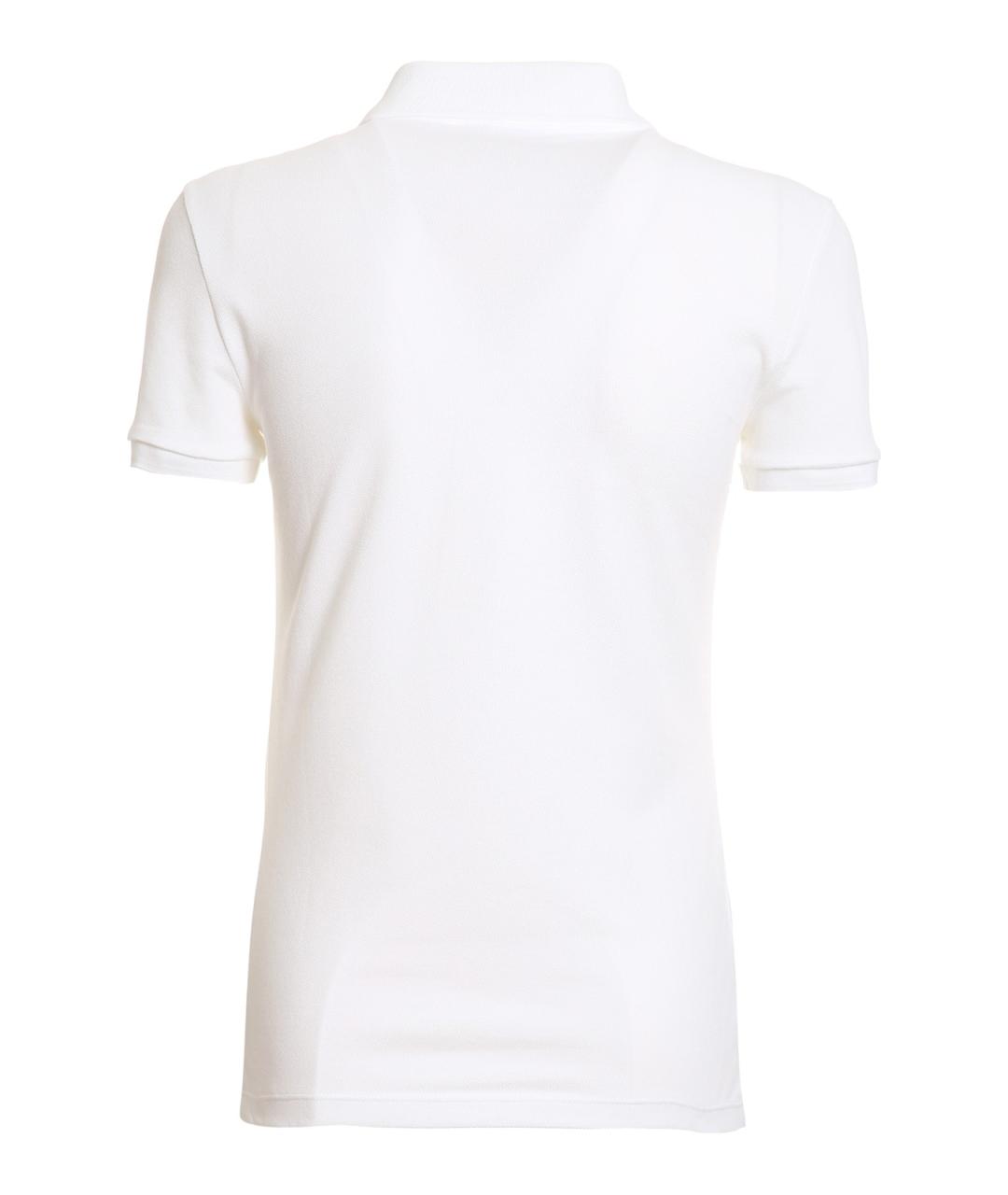 LACOSTE Белая хлопковая футболка, фото 2