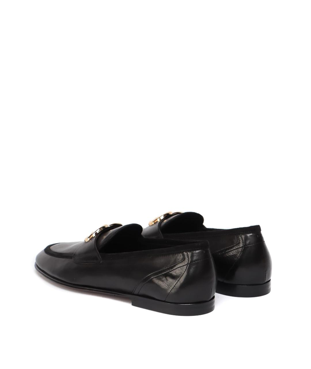 DOLCE&GABBANA Черные кожаные лоферы, фото 3