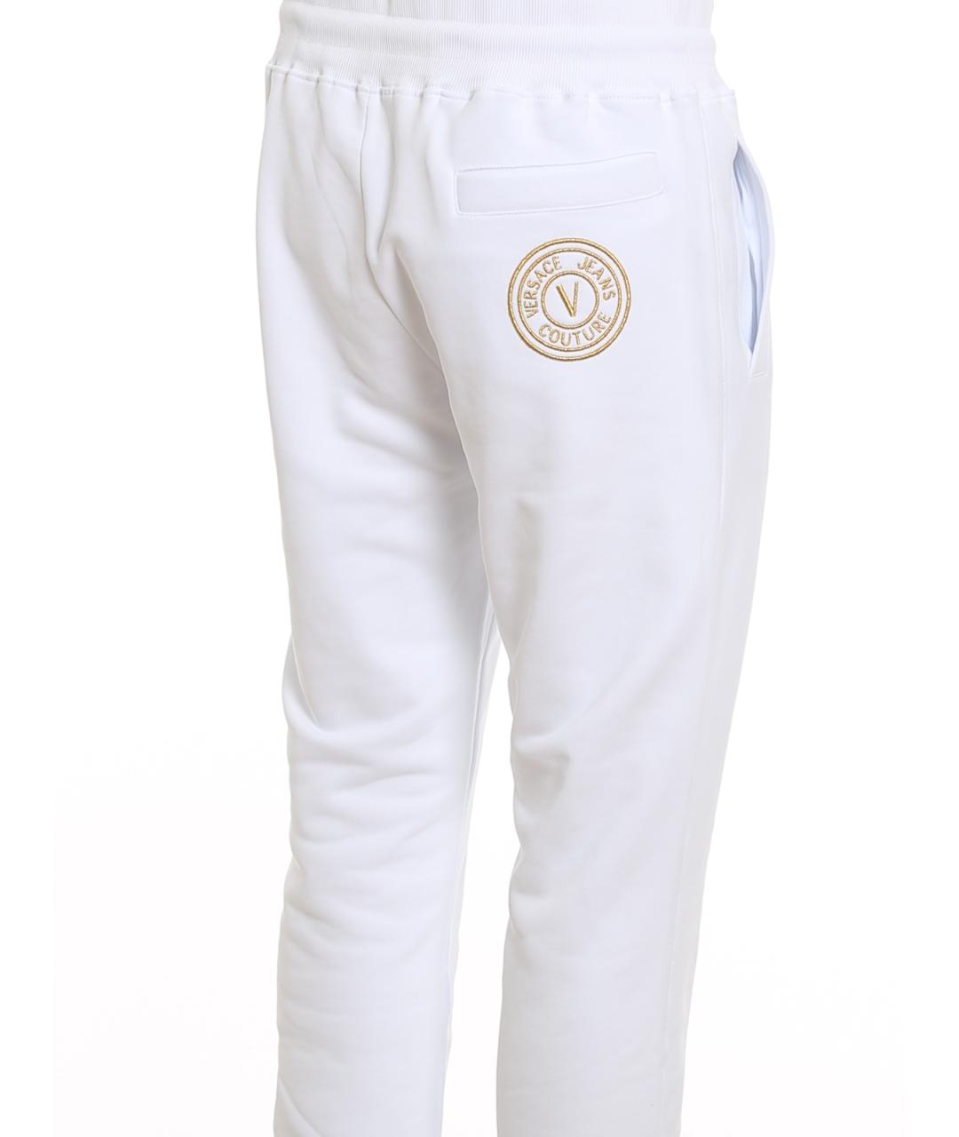 VERSACE JEANS COUTURE Белые хлопковые повседневные брюки, фото 3