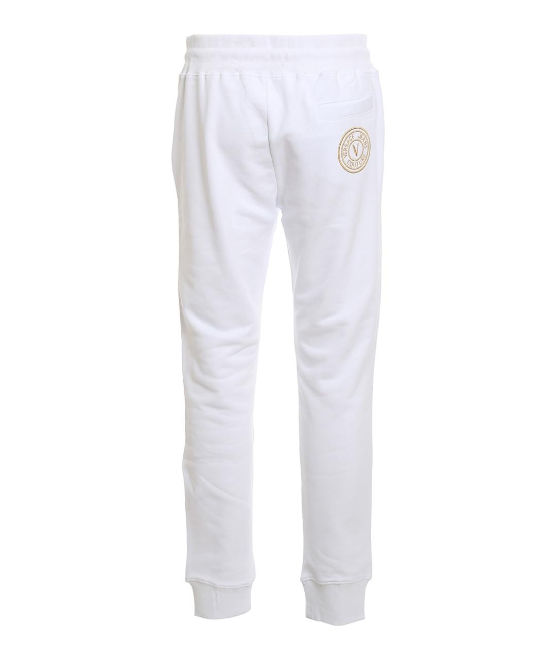 VERSACE JEANS COUTURE Белые хлопковые повседневные брюки, фото 2