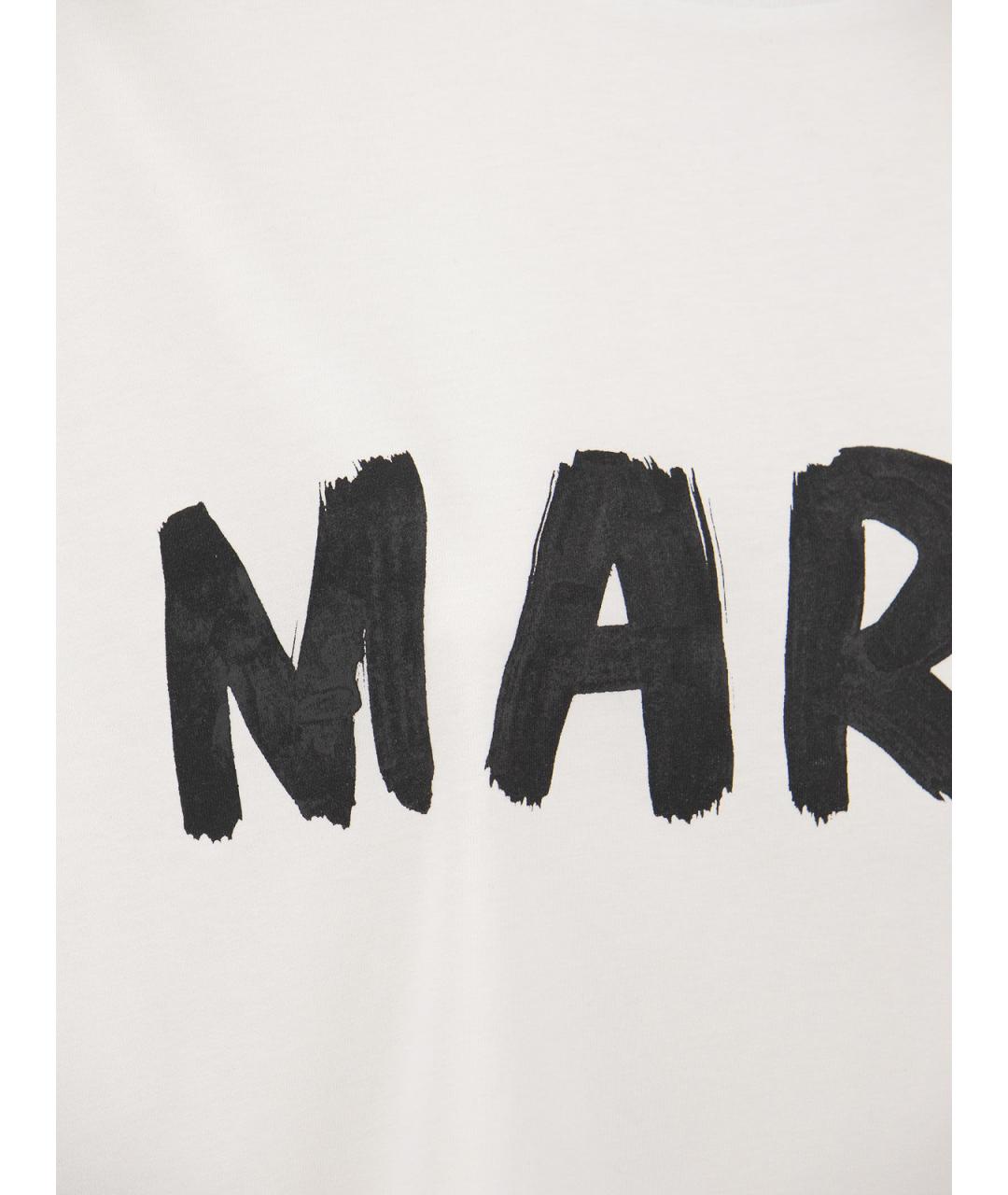 MARNI Белая хлопковая футболка, фото 4