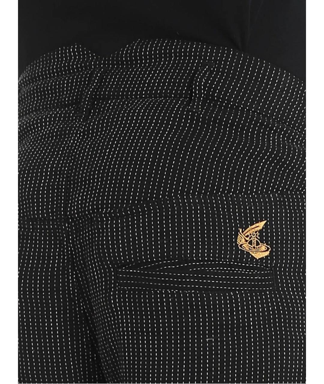 VIVIENNE WESTWOOD Черные льняные повседневные брюки, фото 4