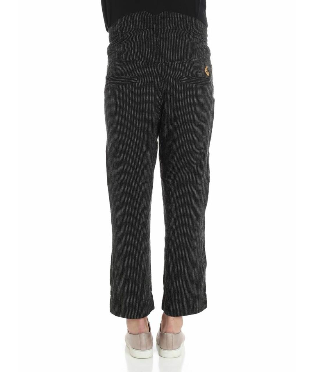 VIVIENNE WESTWOOD Черные льняные повседневные брюки, фото 3
