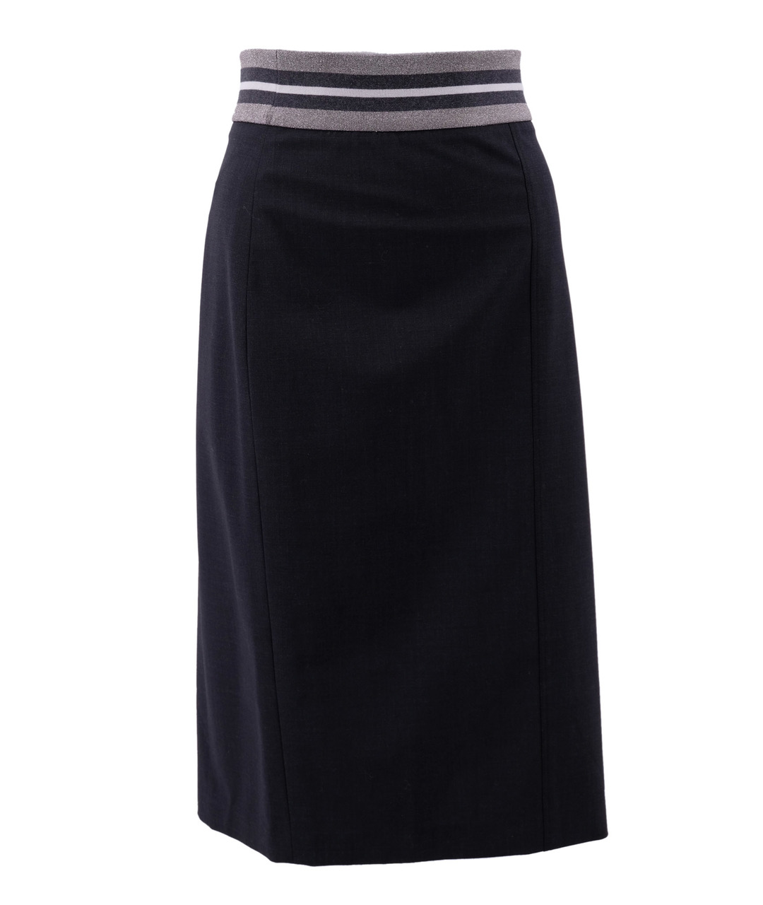 BRUNELLO CUCINELLI Черная шерстяная юбка миди, фото 1