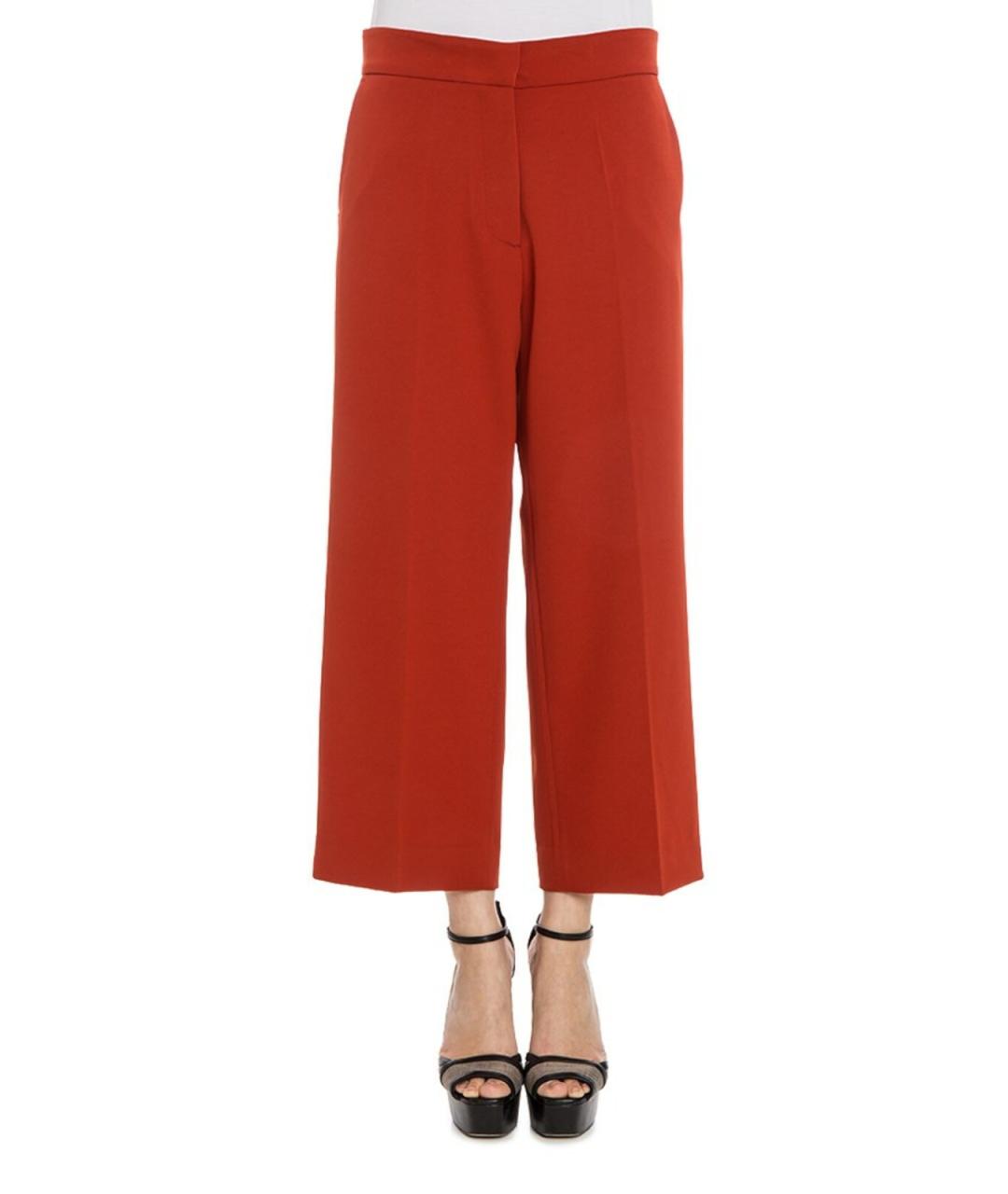 STELLA MCCARTNEY Красные полиэстеровые брюки широкие, фото 1