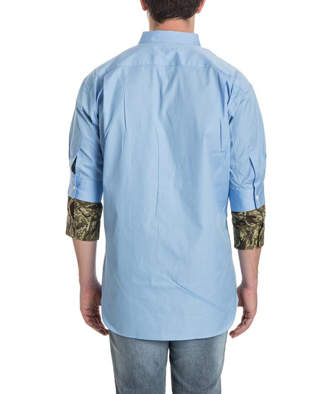 COMME DES GARÇONS SHIRT Голубая хлопковая классическая рубашка, фото 3