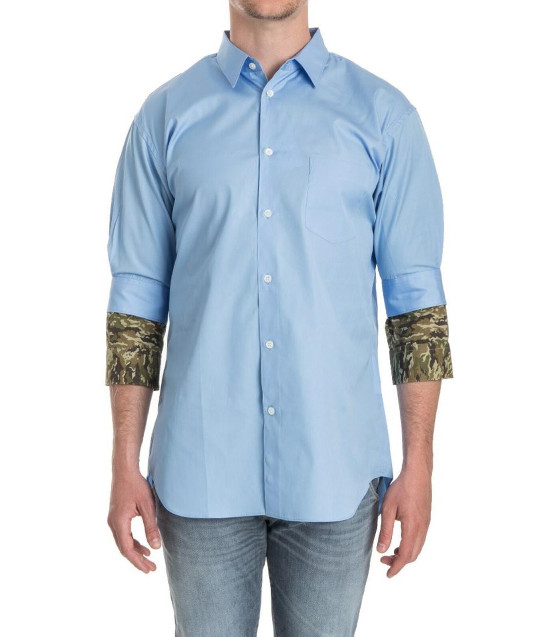 COMME DES GARÇONS SHIRT Голубая хлопковая классическая рубашка, фото 1