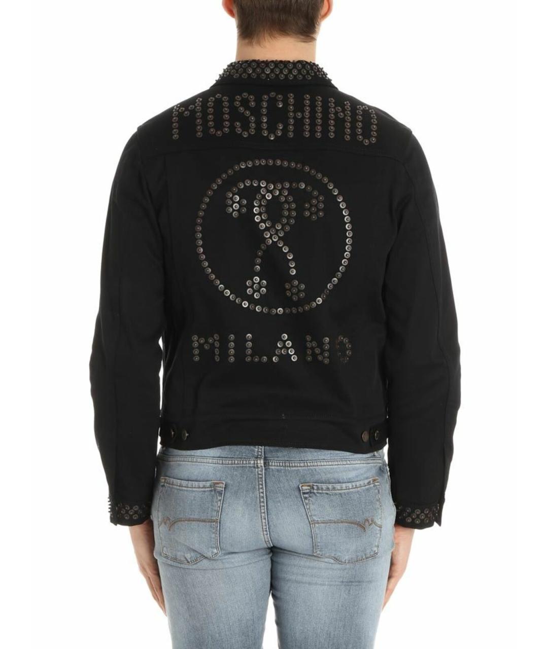 MOSCHINO Черная хлопковая куртка, фото 3