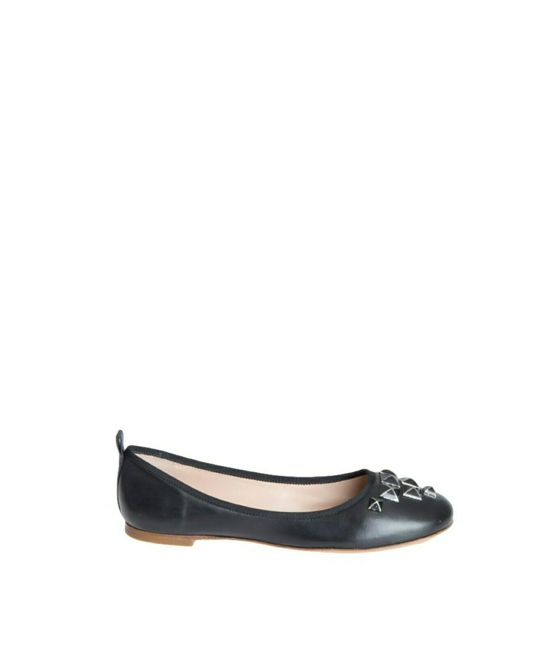 MARC JACOBS Черные кожаные балетки, фото 1