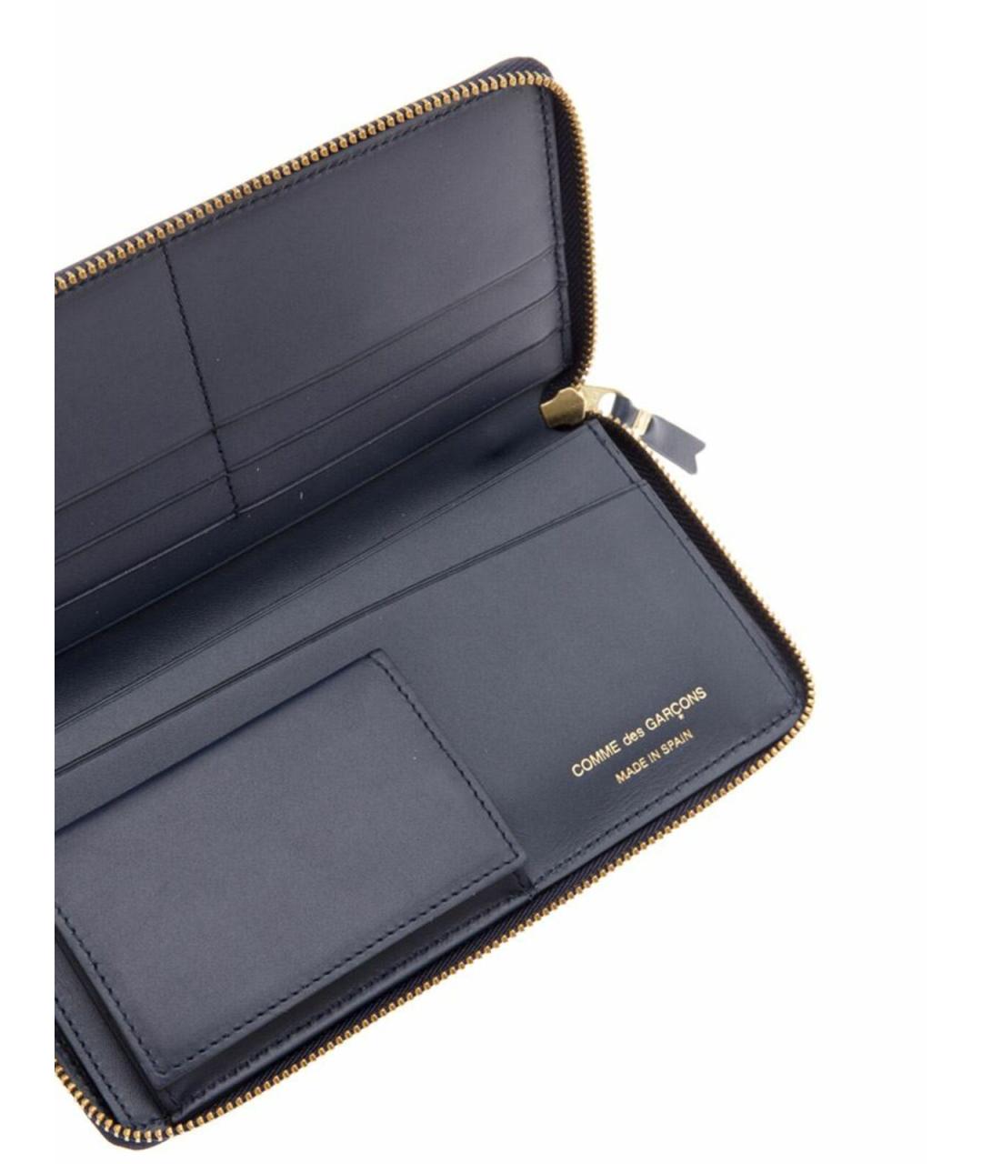 COMME DES GARÇONS WALLET Синий кожаный кошелек, фото 5