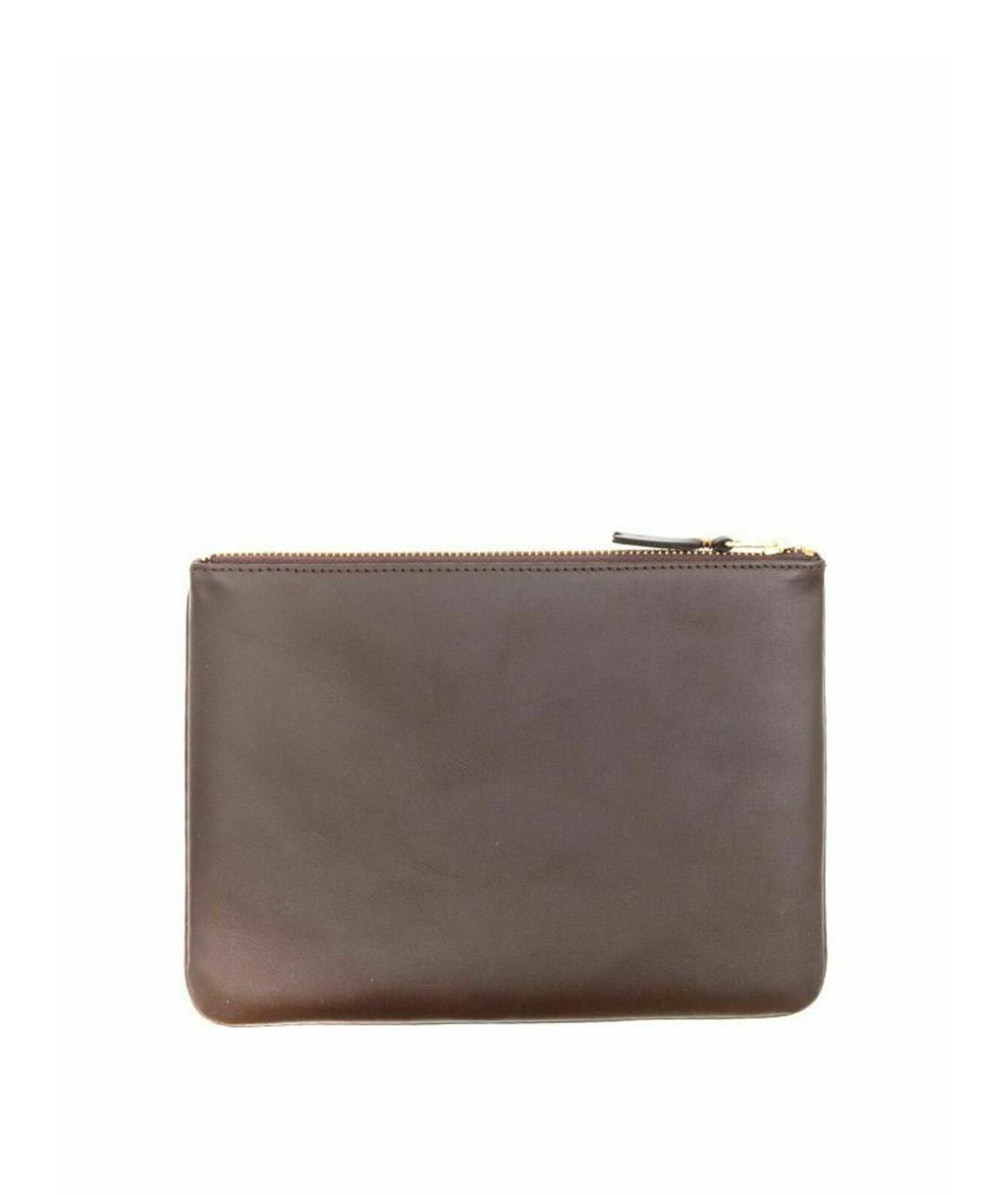 COMME DES GARÇONS WALLET Бордовая кожаная барсетка, фото 2