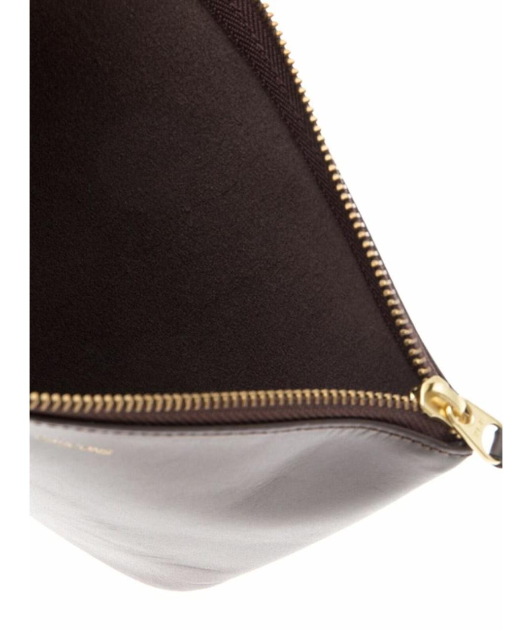 COMME DES GARÇONS WALLET Бордовая кожаная барсетка, фото 4