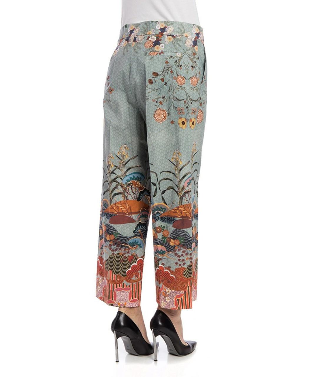 STELLA MCCARTNEY Мульти хлопковые брюки широкие, фото 3