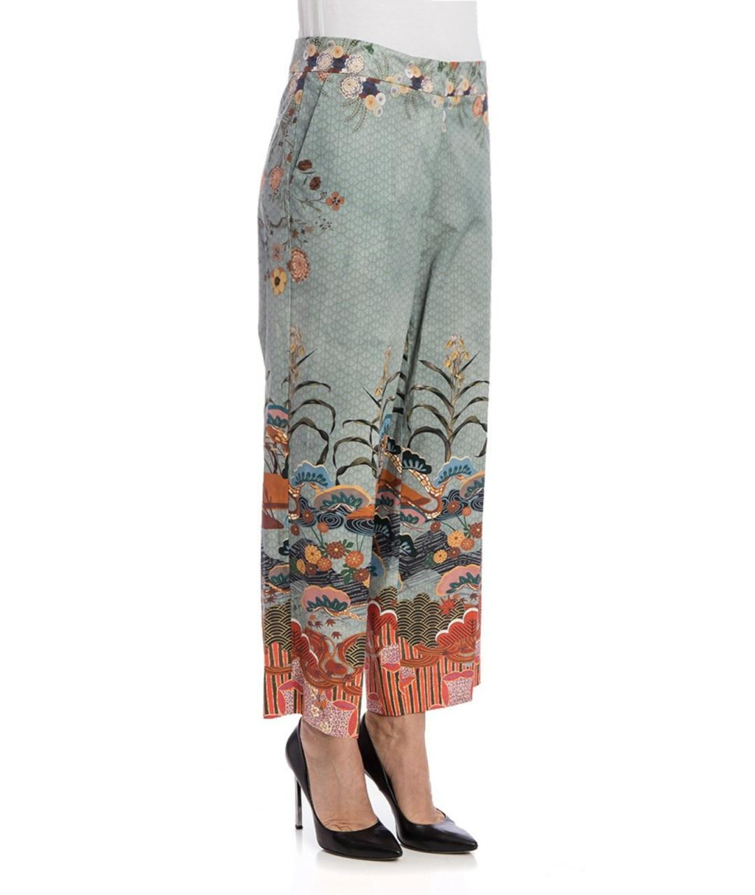 STELLA MCCARTNEY Мульти хлопковые брюки широкие, фото 2
