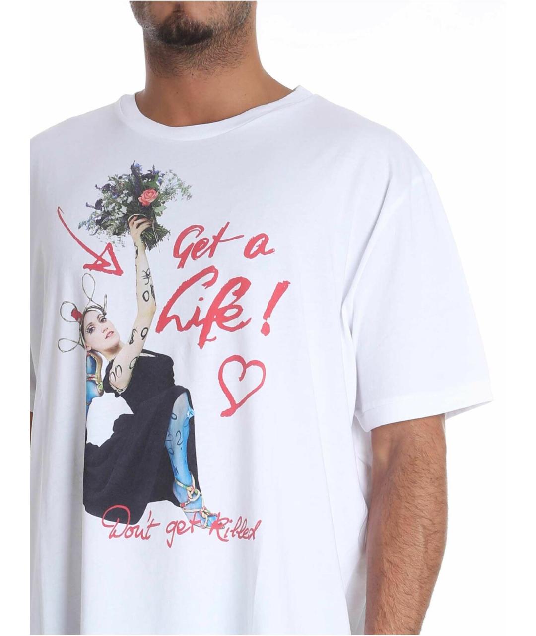 VIVIENNE WESTWOOD Белая хлопковая футболка, фото 4