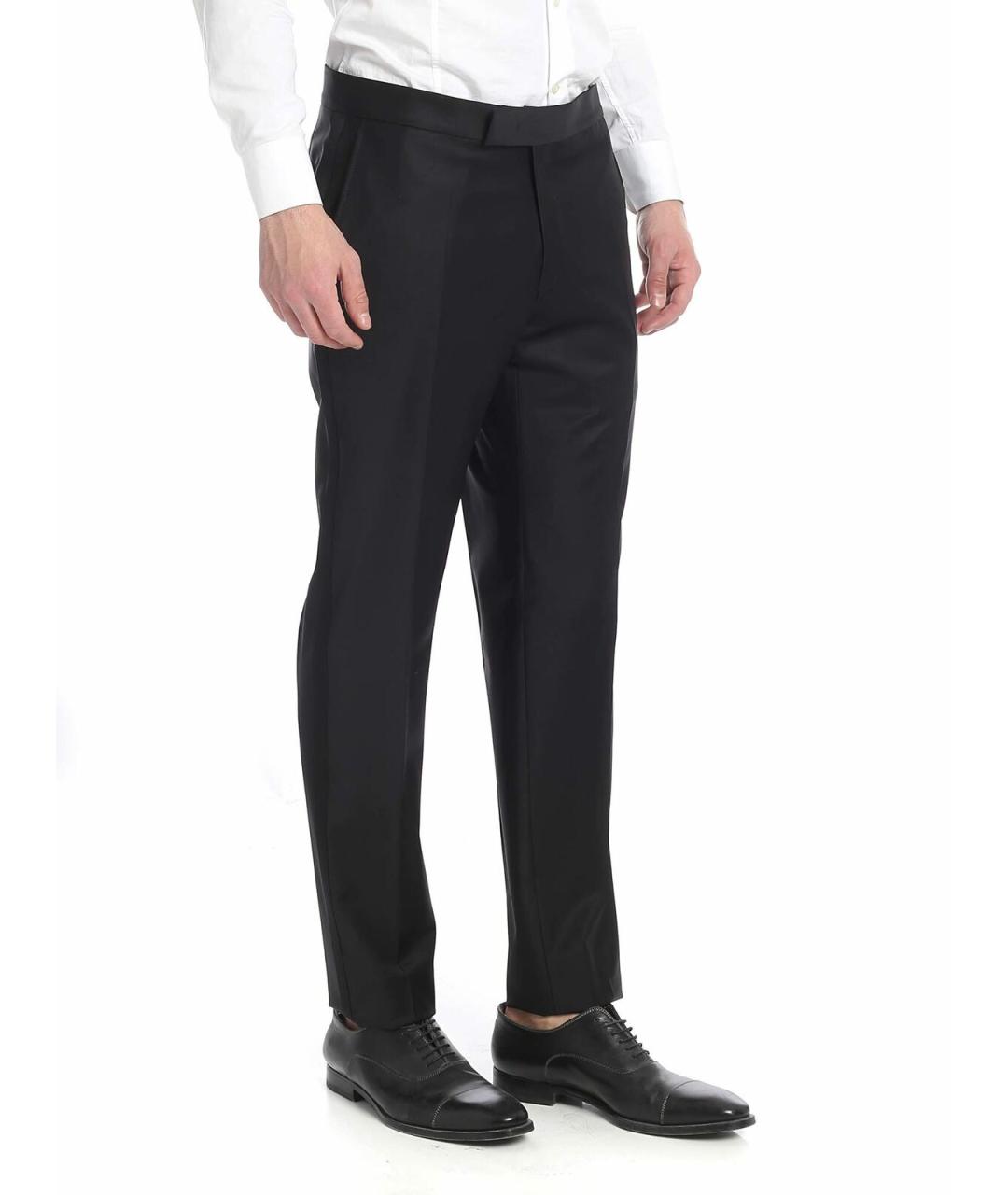 KARL LAGERFELD Черные шерстяные классические брюки, фото 2