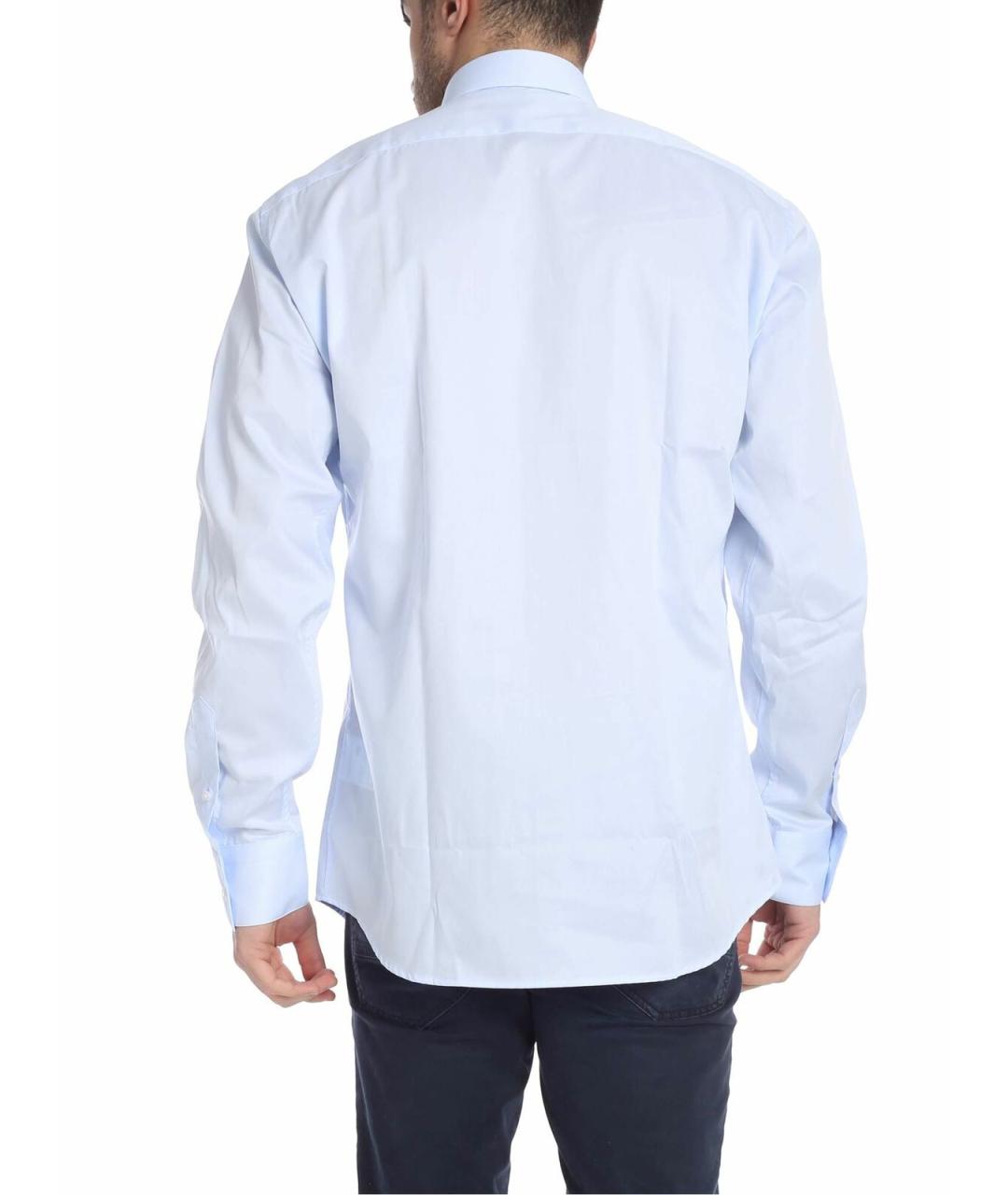 KARL LAGERFELD Голубая хлопковая классическая рубашка, фото 3