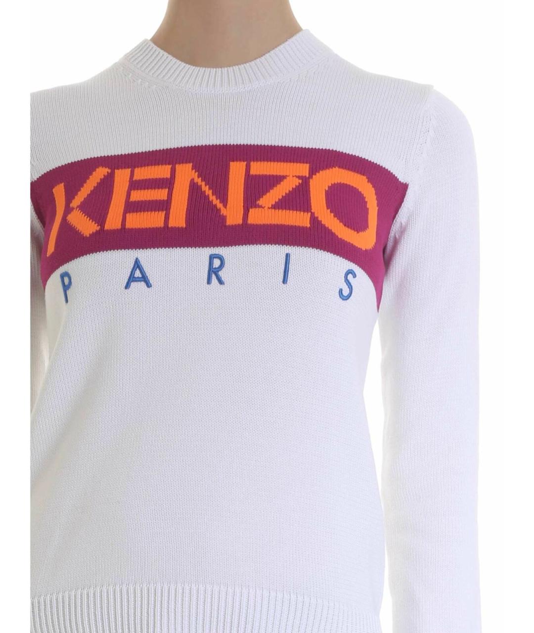 KENZO Белый полиэстеровый джемпер / свитер, фото 4