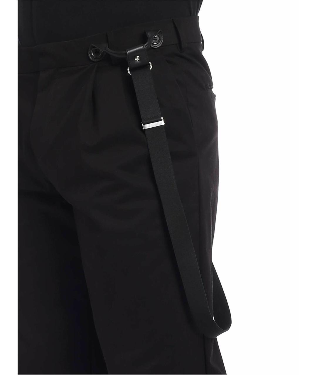 MOSCHINO Черные хлопковые повседневные брюки, фото 4