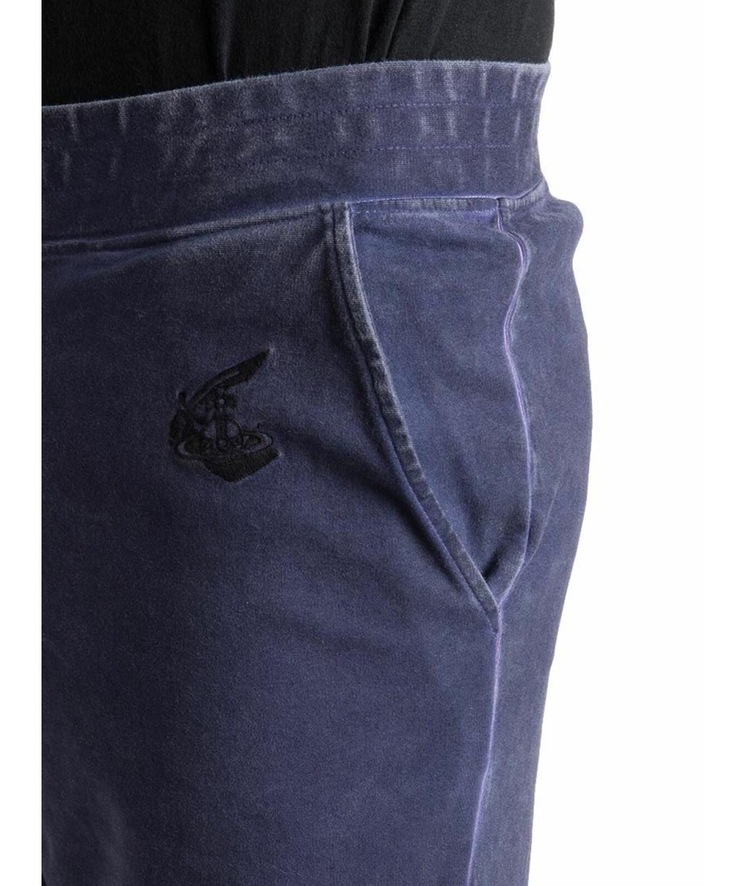VIVIENNE WESTWOOD Синие хлопковые повседневные брюки, фото 4