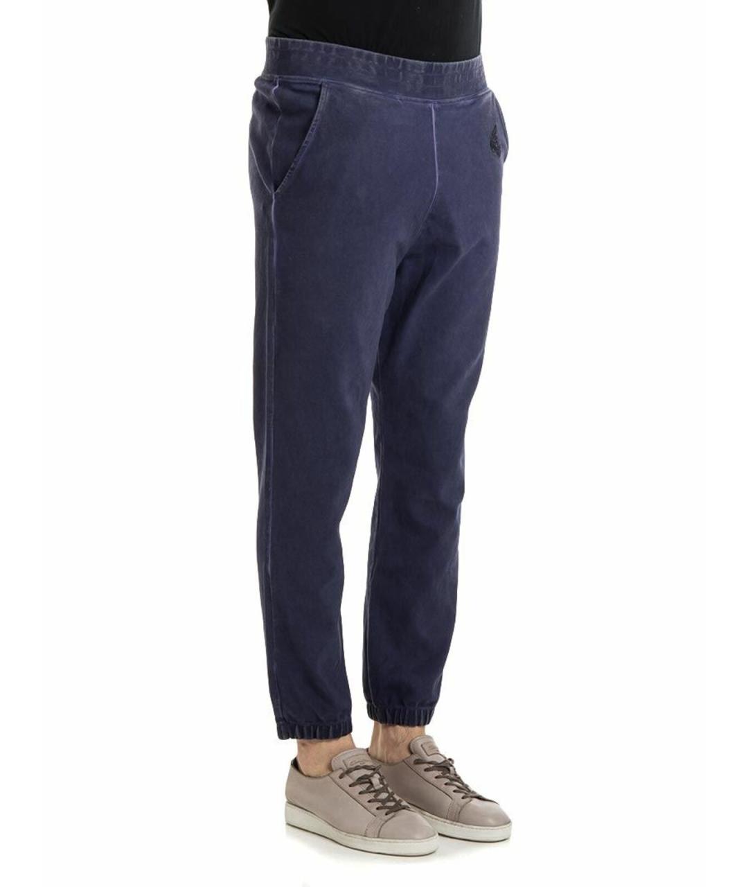 VIVIENNE WESTWOOD Синие хлопковые повседневные брюки, фото 2