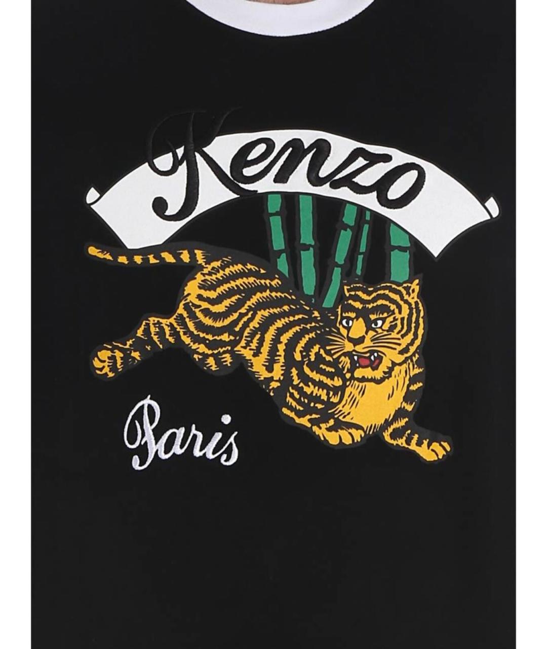 KENZO Черная хлопковая футболка, фото 4