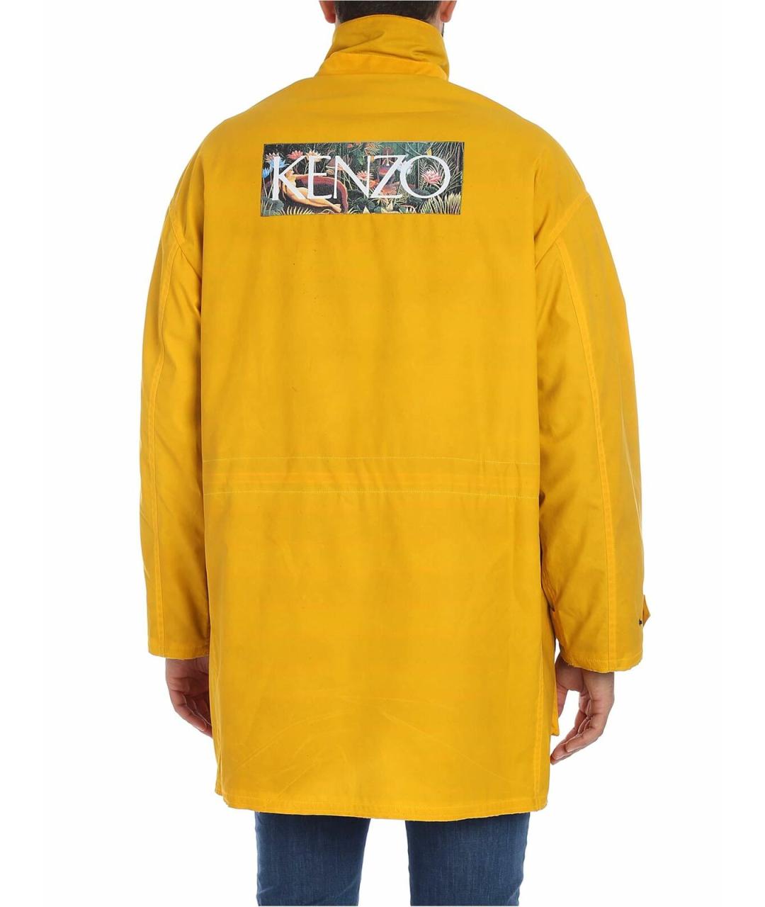 KENZO Желтое хлопковое пальто, фото 3