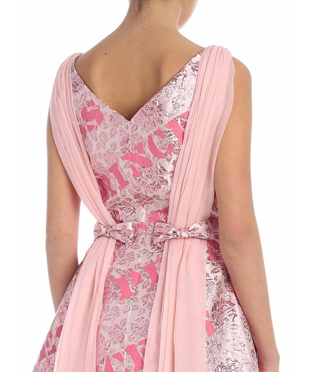 MOSCHINO Розовое полиэстеровое повседневное платье, фото 4